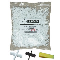 LTG 타일쿠사비 타일스페이스 초정밀 십자 간격제 2.5mm 외16종 300개입, 15. 타일 스페이스 2.5mm 십자(+) 검정, 1개