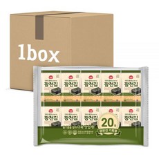 해표 광천김 20봉 x 4 1박스 재래김/파래김/도시락김, 재래김 4g 12봉 x8 총 96개