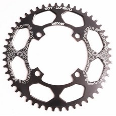 Deckas 104bcd 40/42/44/46/48/50/52 t 산악 자전거 체인 휠 mtb 자전거 크랭크셋 알루미늄 와이드 체인 링 bcd 104, Round 50T black