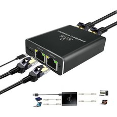 기가비트 이더넷 스플리터 1000Mbps 이더넷 스플리터 고속 2/3 장치 동시 네트워킹 USB 전원 케이블이 있는 인터넷 스플리터 Cat 5e/5/6/7/8 케이블용 R, 기가비트 이더넷 스플리터, 1000Mbps 이더넷 스플, 1개