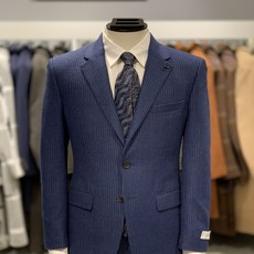 본 본(BON) 가을 겨울 F/W 밀드 블루 스트라이프 슬림 스판 정장 BN8WJA061