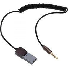 사용자 매뉴얼 블루투스 보조 어댑터 자동차 V5.0 무선 수신기 3.5mm 플러그 블랙이 포함된 eMagTech 무소음 오디오, 1개