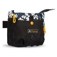  OllyDog Backcountry 데이 백 패니 팩 강아지 간식 파우치 훈련을 위한 핸즈프리 배변 봉투 디스펜서가 내장된 힙팩 탈착식 허리 벨트 클립(레이븐), Lotus 