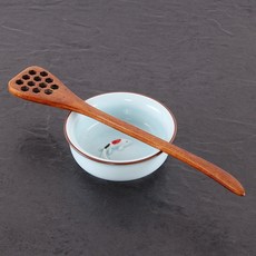 주방 요리 긴 손잡이 나무 수제 세이버 믹싱 스틱 꿀 디퍼 스푼 교반기, 01 brown, 1개
