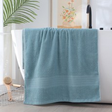 목욕수건 전면 확대 두꺼운 목욕 얼굴 흡수 호텔 속건 부드러운 가정용 남자 성인 순면 큰 수건 도매, 인문 목욕수건 전면 확대 두께 (연록), 34*74cm, 1개