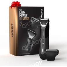 큐알 MANSCAPED The Lawn Mower 5.0 Ultra 남성 방수 제모기, 제모면도기, 화이트 핫