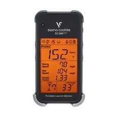 Swing Caddy SC200 Plus + (2019 모델) PlayCtter 휴대용 충전기가있는 음성 캐디 번들의 휴대용 골프 발, 휴대용 충전기