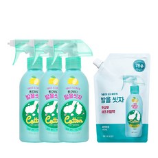 온더바디 코튼풋 발을씻자 풋샴푸 레몬 385ml 3개 + 리필 500ml 1개