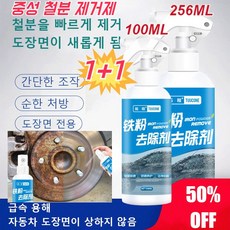 [1+1] 자동차녹제거제 100ML/256ML 대용량 중성 철분 제거제 휠코팅제 철분제거 광범위 사용/급속 용해, 100ml*20