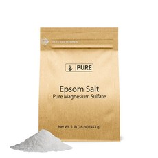 퓨어 식용 앱섬 솔트 마그네슘 설페이트 16oz(453g) Pure Epsom Salt, 1개, 453g