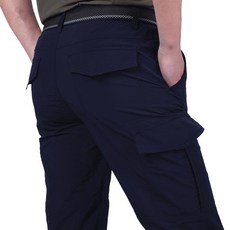 Crazy2023 야외 방수 전술 카고 바지 남성용 통기성 여름 캐주얼 육군 군사 긴 빠른 건조, 04 Navy Blue_02 M, 1개
