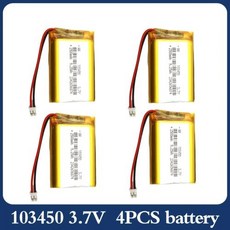 103450 폴리머 리튬 배터리 MP5 장난감 카메라 GPS 블루투스 스피커용 충전식 103450 폴리머 배터리 2500 mAh 3.7V