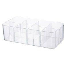 투명 아크릴 속옷 서랍장 주최자 상자 4/8 그리드 구획 분할 옷장 저장 용기 쌓을 수있는 선반., 8 세포