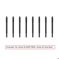 XP-Pen 무배터리 스타일러스 패시브 펜 교체 펜촉 이노베이터 16 아티스트 24 22 2 차 PA5 PA6 50 개, 1.Black, 01 Black, 1.Black