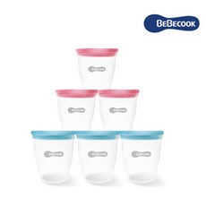 베베쿡 이유식 마스터 보관용기 6pc/친환경소재, 이유식 보관용기 6PC