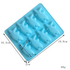 상어 스텐작업판 3D 몰드 케이크 DIY 용품 베이킹 장식 도구 장식 수제 비누 H55A