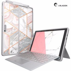 iBlason 서피스 프로7 케이스 서피스 프로 6/5/4 2017 태블릿 펜홀더 스탠드, 마블