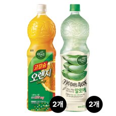 웅진 고칼슘오렌지 자연은알로에 혼합상품, 4개, 1.5L