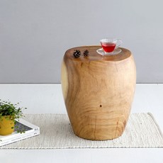 마켓비 SPINATOP 통나무스툴 46, 없음