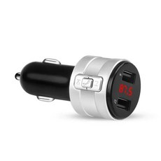 FM 송신기 블루투스 4.2 자동차 MP3 플레이어 3.1A 듀얼 USB 포트 자동차 충전기 핸즈프리 모듈레이터 키트, 1개
