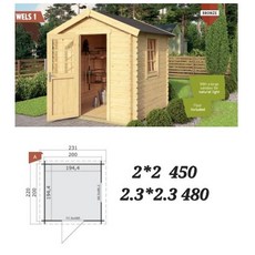 [건축자재팀버주식회사]WELS 1 (2*2) 수입방갈로 농막 세컨드하우스/어린이놀이터/별실/그늘집/테마공원내/독립숙박시설등/쉼터