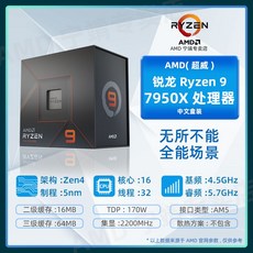 AMD Ryzen 7600X R7 7700X 7800 R9 7900X 7950X3D 프로세서 CPU, 8 Ryzen R9 7950X 단일 CPU
