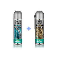 모토렉스 체인클리너 500ml+레이싱 체인루브 500ml 세트/솔+니트릴글러브 증정