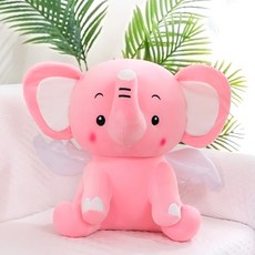 코끼리인형 코끼리쿠션 애착인형, 핑크, 50cm