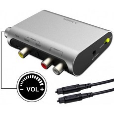 Avantree DAC 디지털-아날로그 오디오 컨버터 Toslink 광 케이블 볼륨 제어 192KHz SPDIF- 스테레오, 단일상품