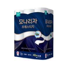 모나리자 프레스티지 40m 30롤 X 1팩 고급 화장지, 30개입, 1개