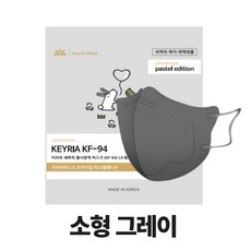 키리아 KF94 새부리 소형 컬러마스크 100매(10매입), 10매입, 10개, 다크그레이