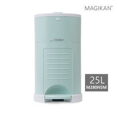 매직캔휴지통(25L민트) +리필세트(5롤10롤 선택) 와이드형속뚜껑-M280NSM+280R, 1개, 매직캔휴지통(민트)-M280NSM