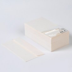 PaperPhant 하이퀄리티지 도톰한(120g) 화이트 티끌지(한지) 가로형 봉투, 80매 80매