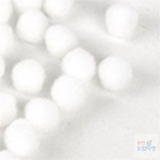 15MM 흰색 폼폼이 장식 볼 레이스 패브릭
