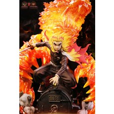 귀멸의칼날 쌈디 귀주 렌고쿠 코쥬로 무한열차 극장개봉 불의호흡 염주 귀칼 대형 레진피규어 43cm, 렌고쿠 코쥬로 레진개