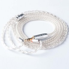 KBEAR 8 코어 실버 도금 업그레이드 이어폰 케이블 탈착식 교체 HiFi 인이어 모니터 TIN T2 T3 P1 Shure SE215 SE315 SE425 SE535 UE90, MMCX 3.5mm