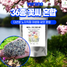 [노지직파 꽃씨앗 대용량] 베라노 감성정원 36종 꽃씨혼합 1만5천립 1평-3평 파종 노지 월동 다년생 사계절 야생화 종자, 1세트 1세트