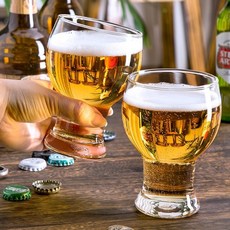 BLOWFISHFUGU 예쁜맥주잔 맥주잔 대용량 술잔 와인잔 455ML, 2개