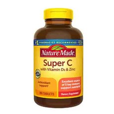 네이쳐메이드 슈퍼C 비타민C 비타민D3 아연 200정 (미국배송) Nature Made Super C with Vitamin D3 and Zinc, 1개