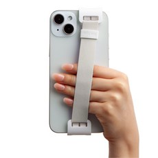 윌비 클립온 포인트 미니 (15.5 - 16cm 용) 핸드폰 이북리더기 핸드 스트랩, 크림, 1개