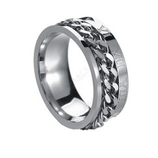  수스다 로마숫자 체인 반지 남자 패션반지 우정반지  상품 이미지