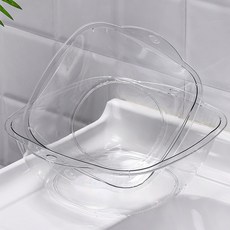 손잡이형 투명 대야 설거지 빨래 고강도 대야, 1개