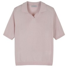 워셔블슬릿넥반팔스웨터