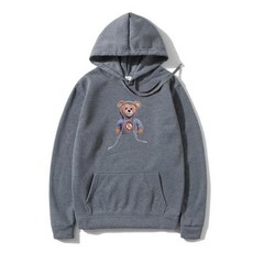 서핑보드신제품 블랙 빅 수요일 베어 서핑 보드 아우터 웨어 100% 코튼 가을 S -5XL + 7XL, 05 Dark Grey_02 S