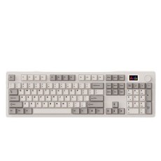  다얼유 A104PRO 유선 기계식 키보드/104키 배열/풀키 핫플러그/하이컬러 TFT 디스플레이/8K 고속 처리 기술, 레트로 그레이, 일반형 