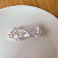 아세테이트 핀 귀여운 짧은 다리 고양이 오리 주둥이 핀 일자 핀 머리장식