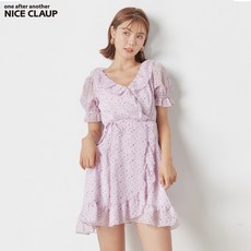 NICECLAUP 점프슈트 스커트 여성 반소매 밴딩 와이드 페플럼 가을 신품 도트 체크 바캉스 해변
