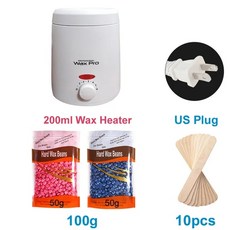 제모용 왁스 히터 기계 파라핀 워머 제모 키트 왁싱 녹는 디핑 포트, 04 044-W-US-200ml-100g, [04] 044-W-US-200ml-100g