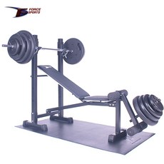 포스스포츠 (국산)포스각도레그벤치프레스 블랙원판10~80kg세트