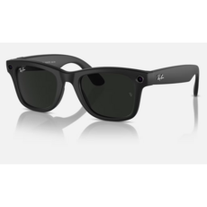 RayBan 레이벤 메타 웨이퍼러 스마트 선글라스 L 매트 블랙 클리어 그린 렌즈 오디오 AI 스트리밍